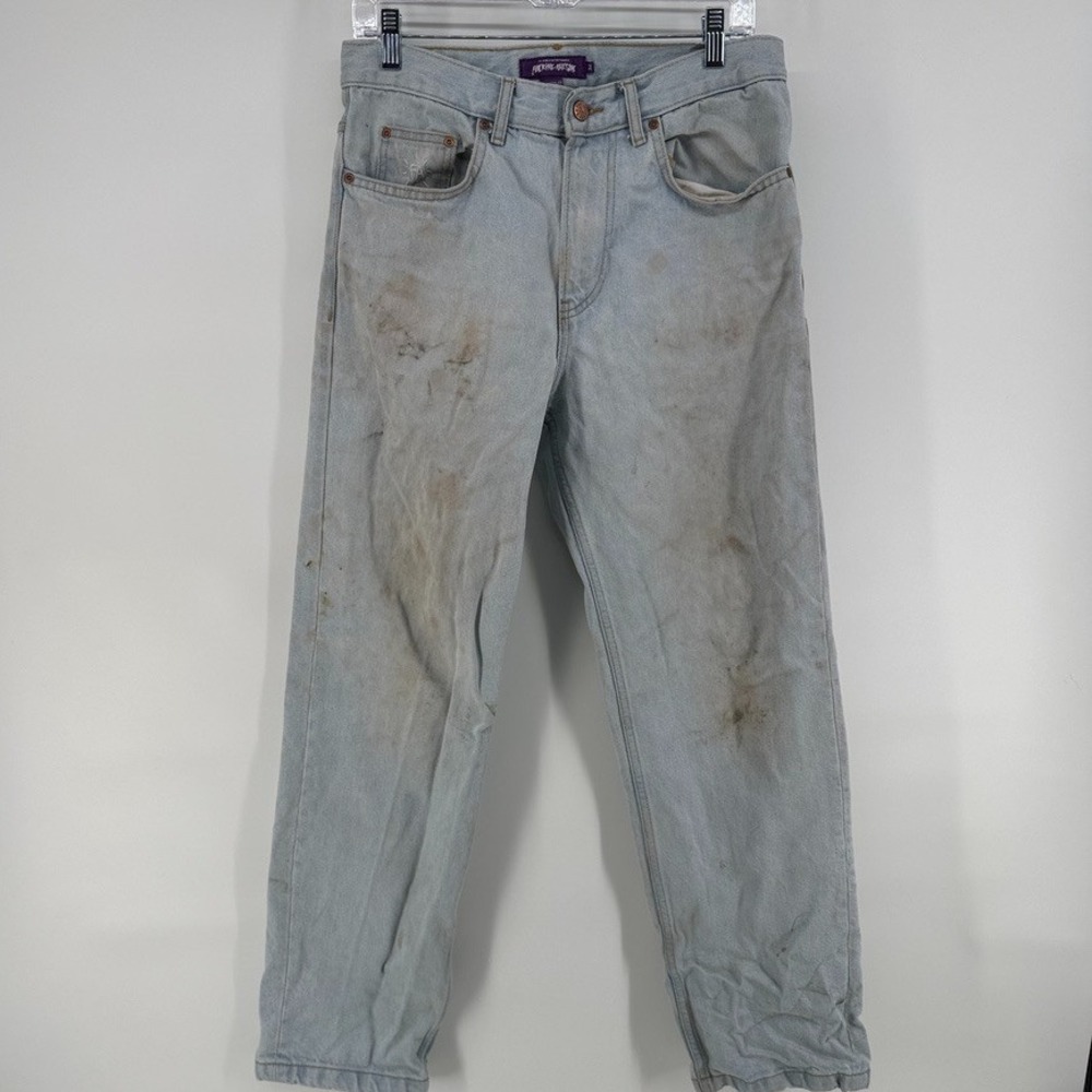 FuckingAwesome FA Hammerlee Jeans 32 Light Blue Denim Skater 32x30 Distressed